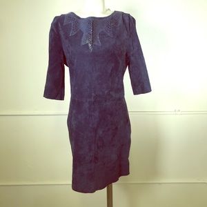 Rare Kate Moss Topshop Snakeskin Embossed Suede Dress